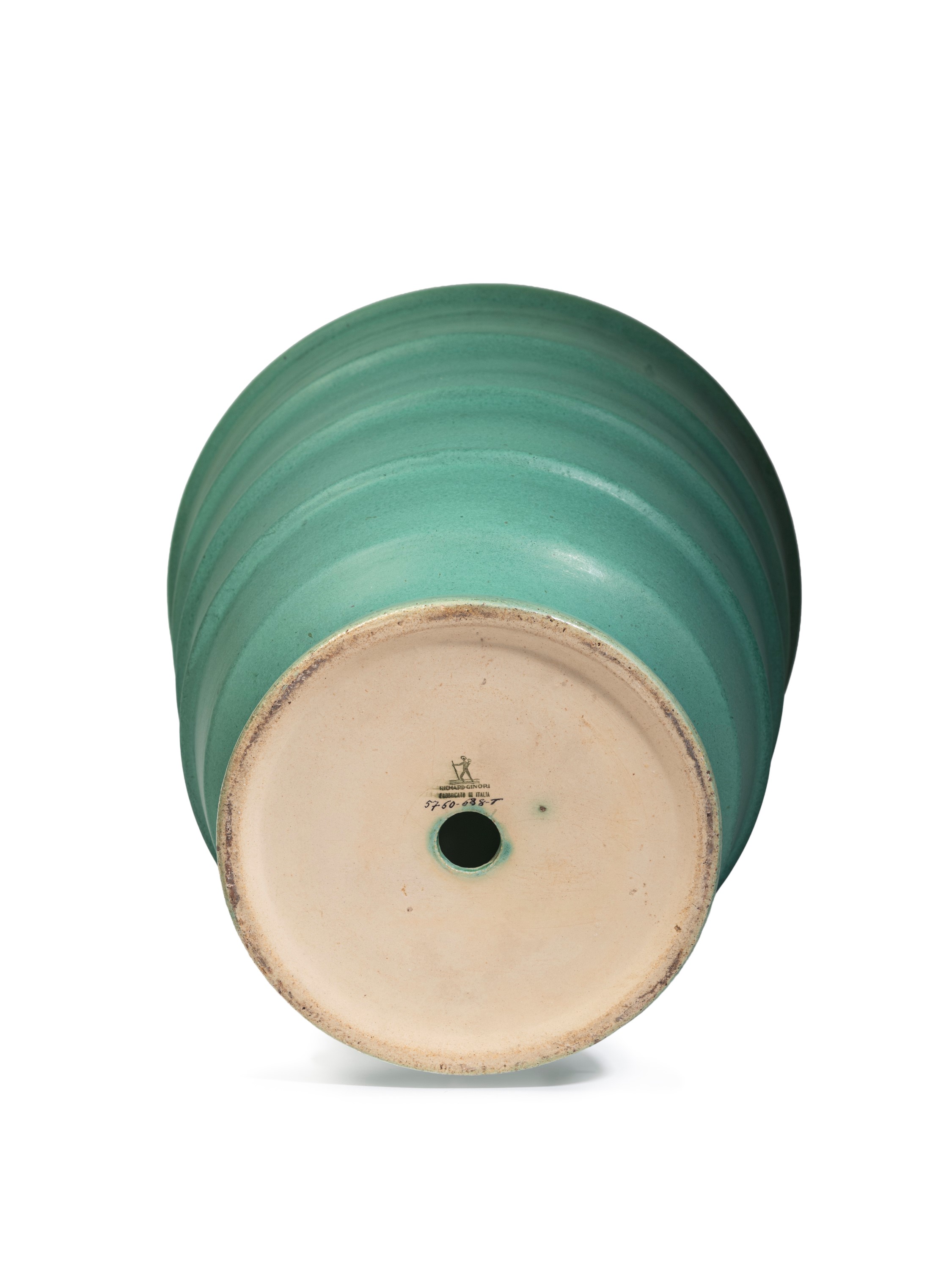 Giovanni Gariboldi - Vaso portaombrelli in ceramica smaltata verde