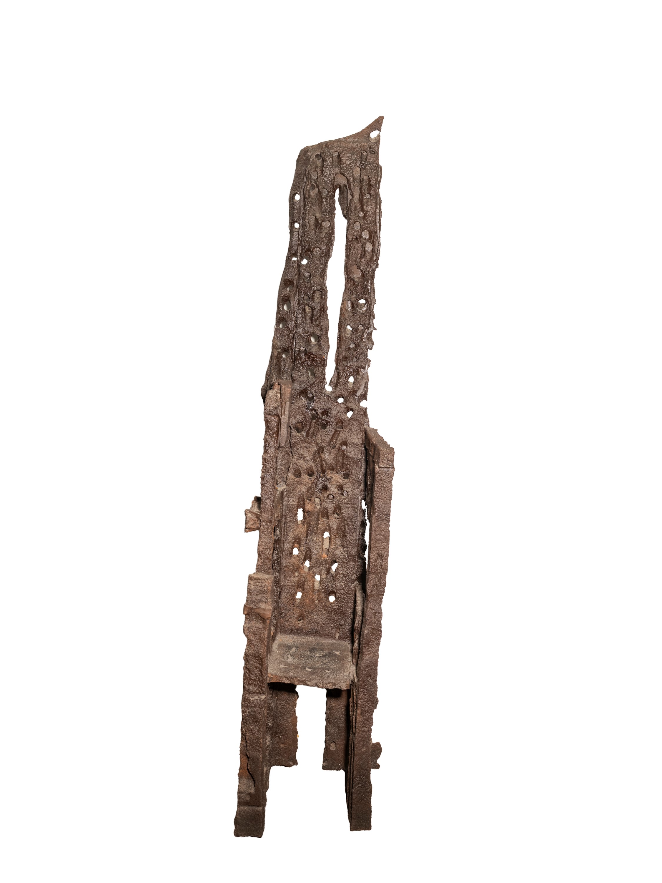 Urano Palma - Poltrona scultura in ghisa patinata