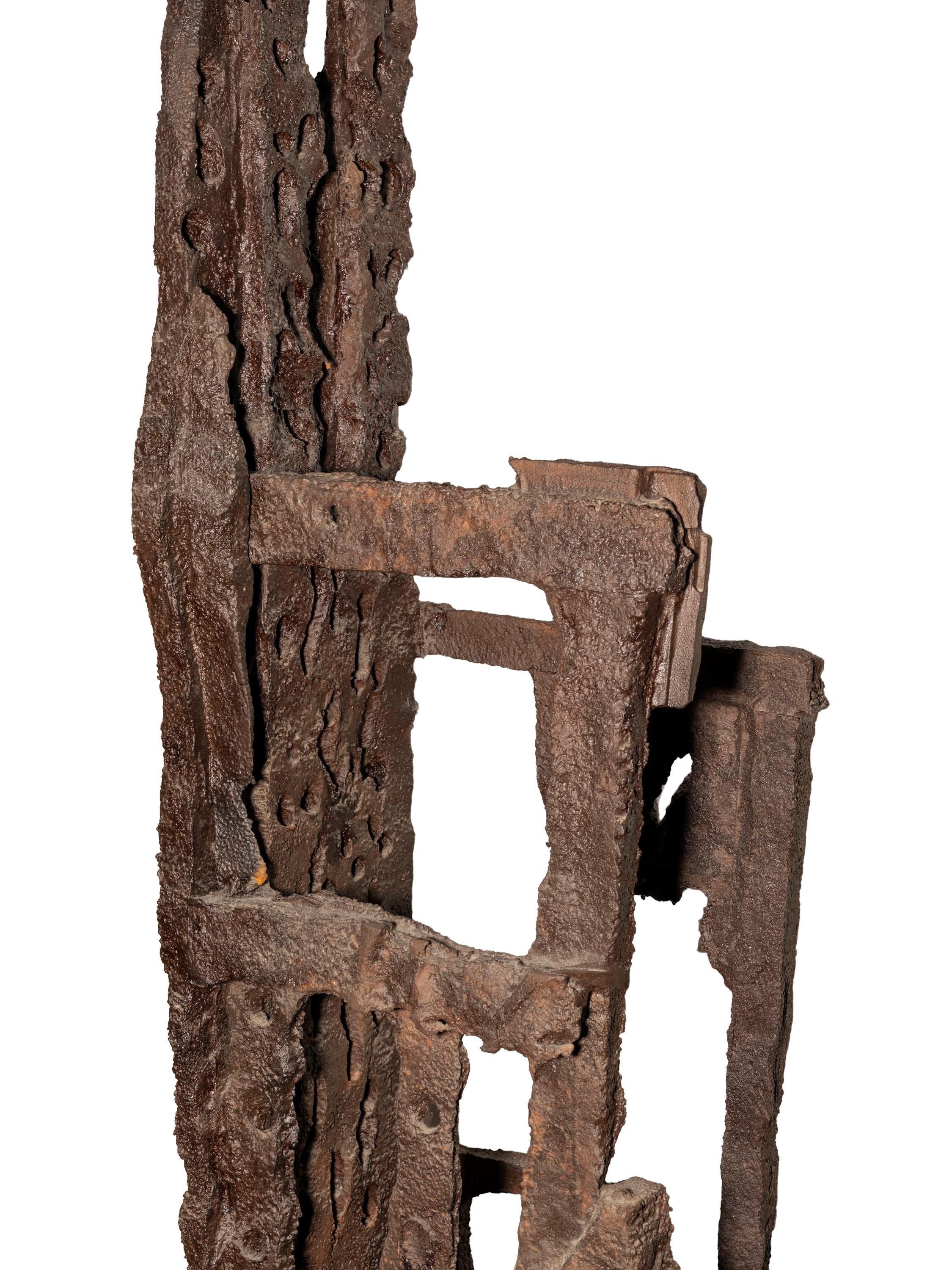 Urano Palma - Poltrona scultura in ghisa patinata