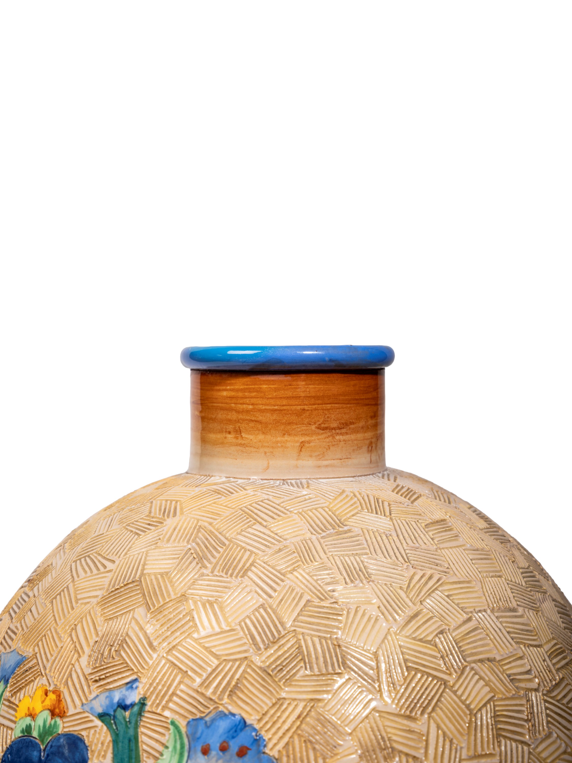 Gio Ponti - Vaso della serie “Graffiti”, ceramica policroma (Richard-Ginori)