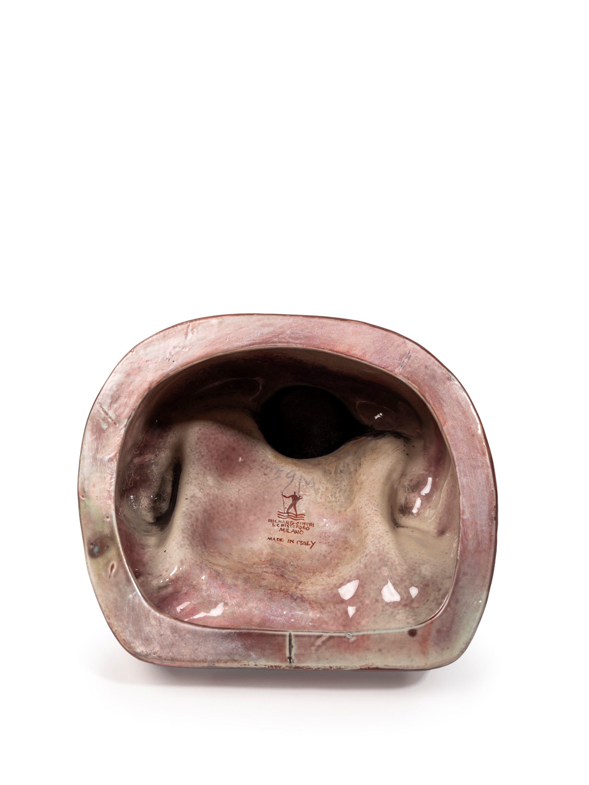 Gio Ponti - Scultura Buddha modello 5762 in terraglia con smalto rosso celadon