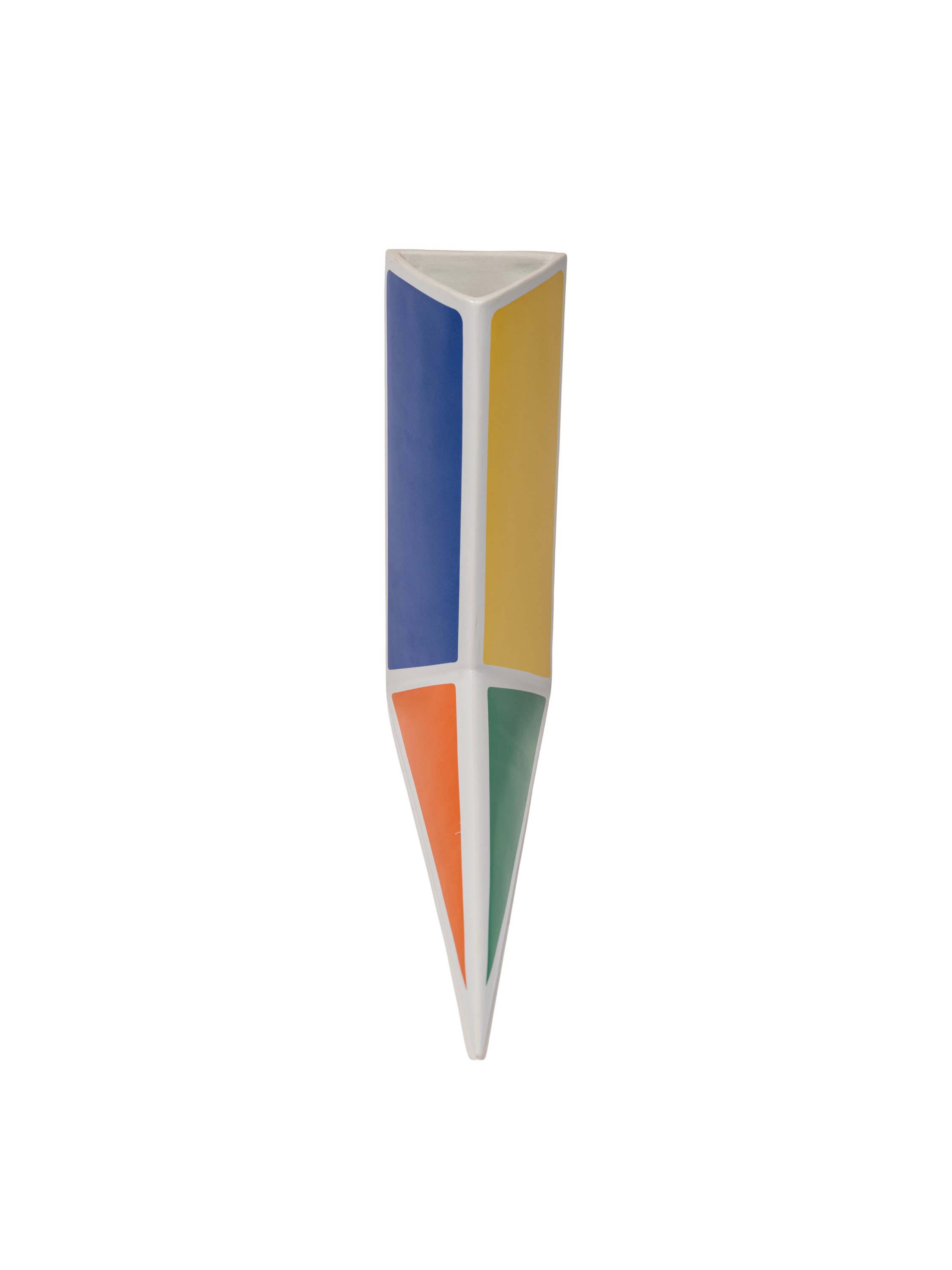 Alessandro Mendini - Vaso umidificatore a punta, ceramica smaltata decorata (anni '90 ca.)