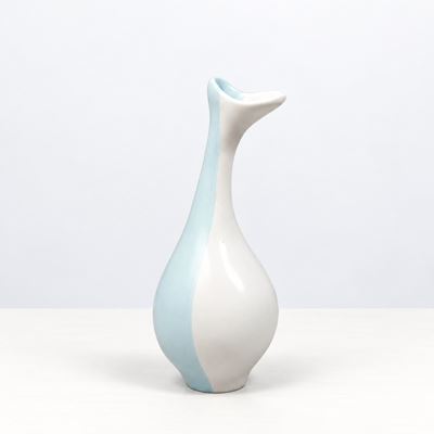 Vaso modello C5 in terraglia smaltata bicolore
