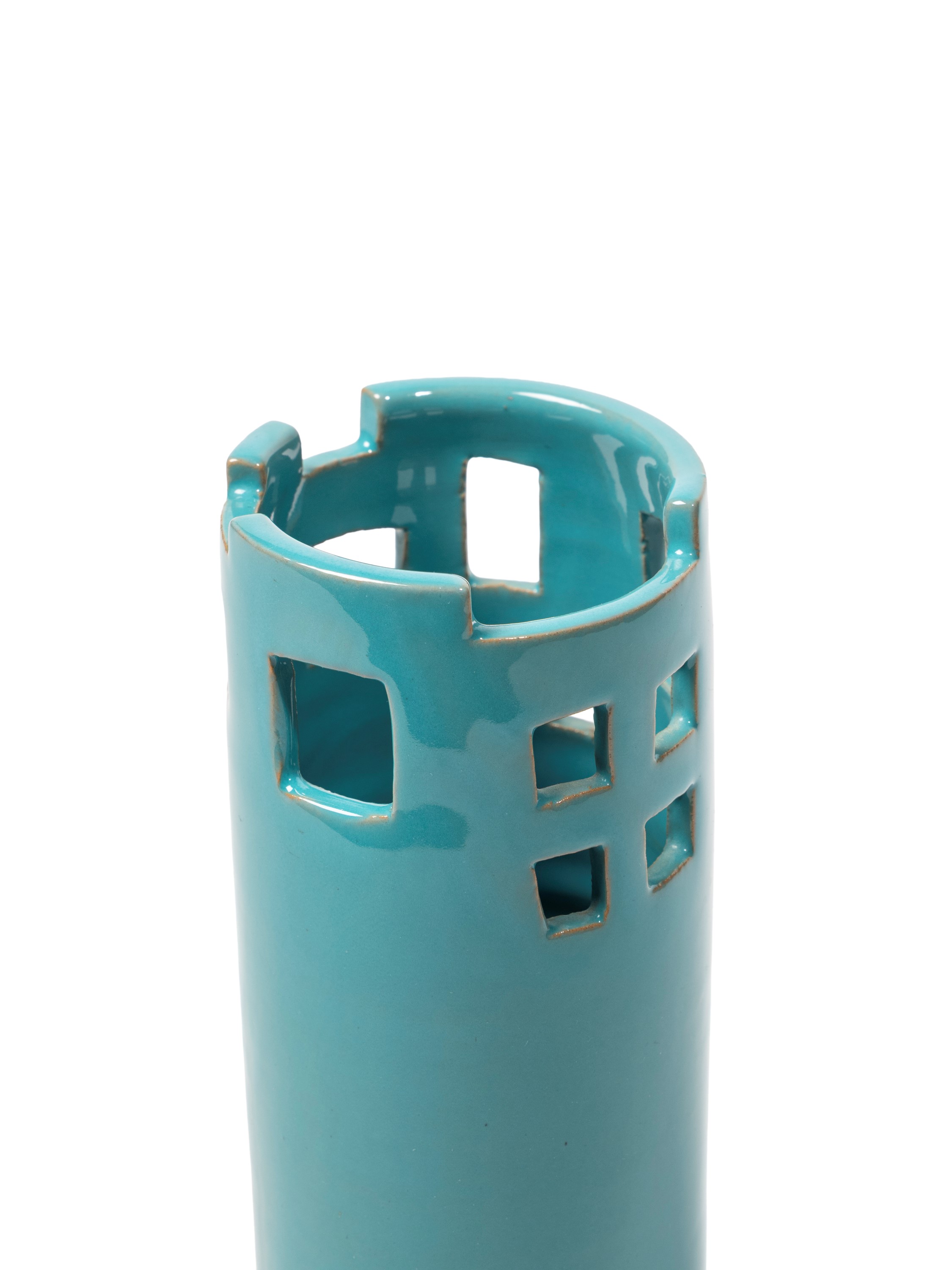 Ettore Sottsass - Vaso tornito in ceramica smaltata (esecuzione Bitossi)