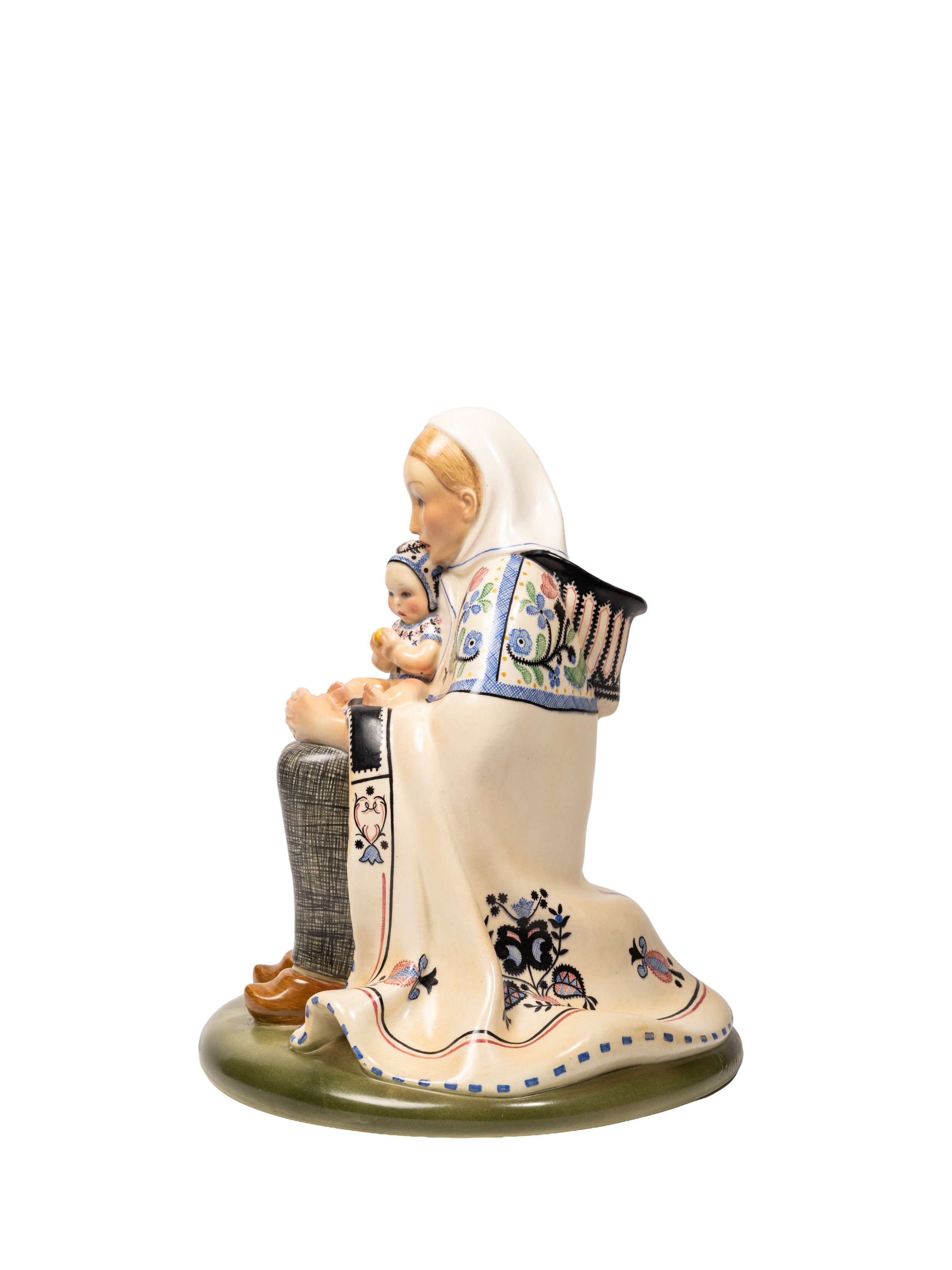 Helen Konig Scavini (per Lenci) - Scultura “Madonna della neve” in terraglia Lenci