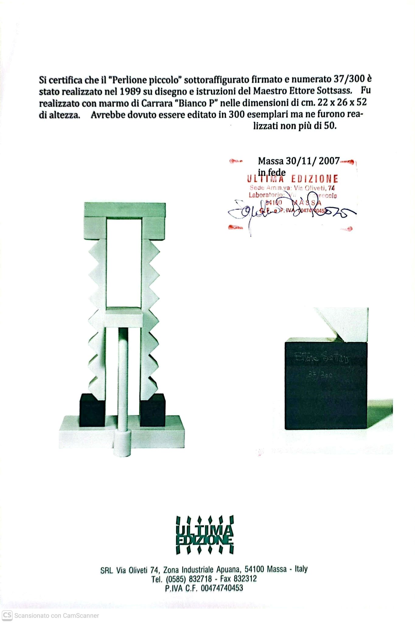 Ettore Sottsass - PerLione Piccolo (edizione limitata 300 esemplari)