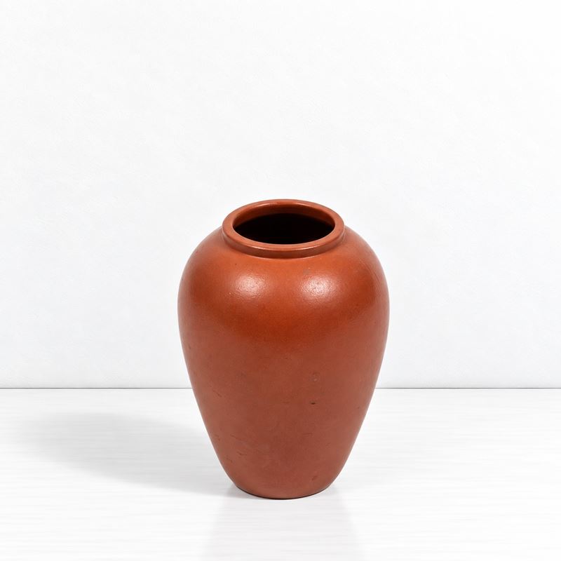 Giovanni Gariboldi - Vaso in ceramica smaltata terracotta (anni '40 ca.)