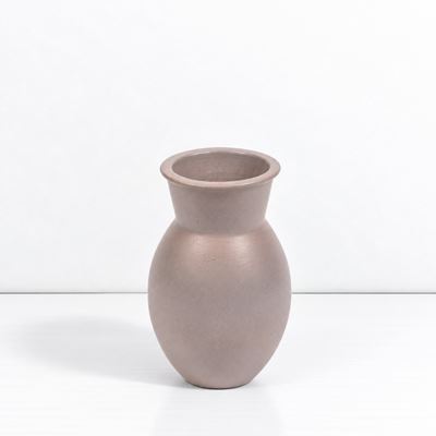 Vaso in ceramica smaltata grigia, anni '40 ca.