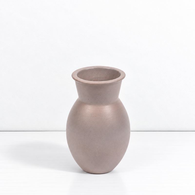 Giovanni Gariboldi - Vaso in ceramica smaltata grigia, anni '40 ca.