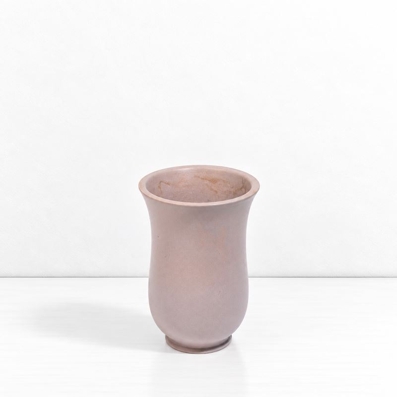 Giovanni Gariboldi - Piccolo vaso in ceramica smaltata grigia