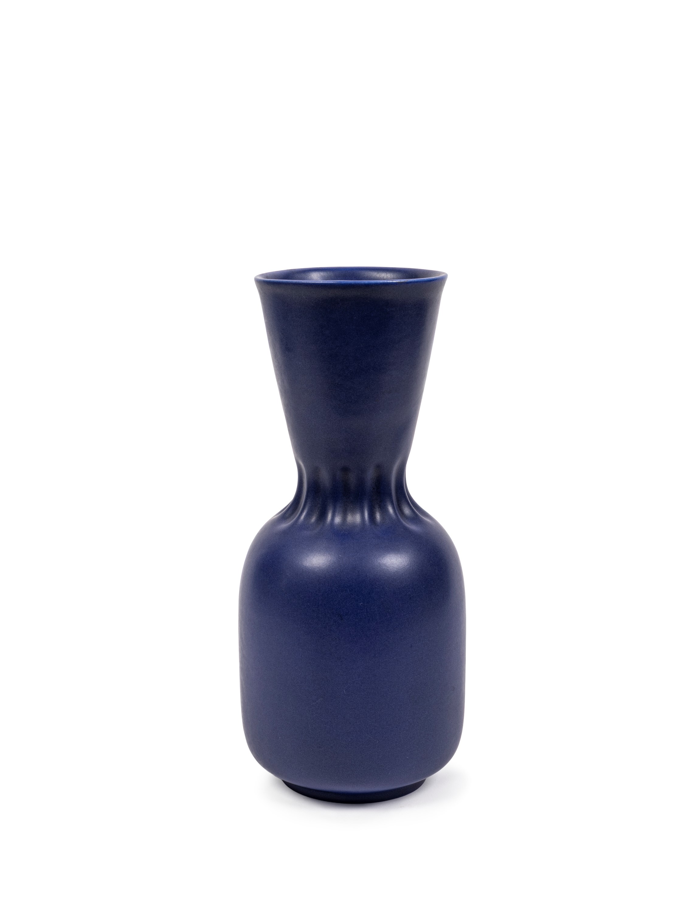 Giovanni Gariboldi - Vaso modello 6594 in ceramica smaltata blu