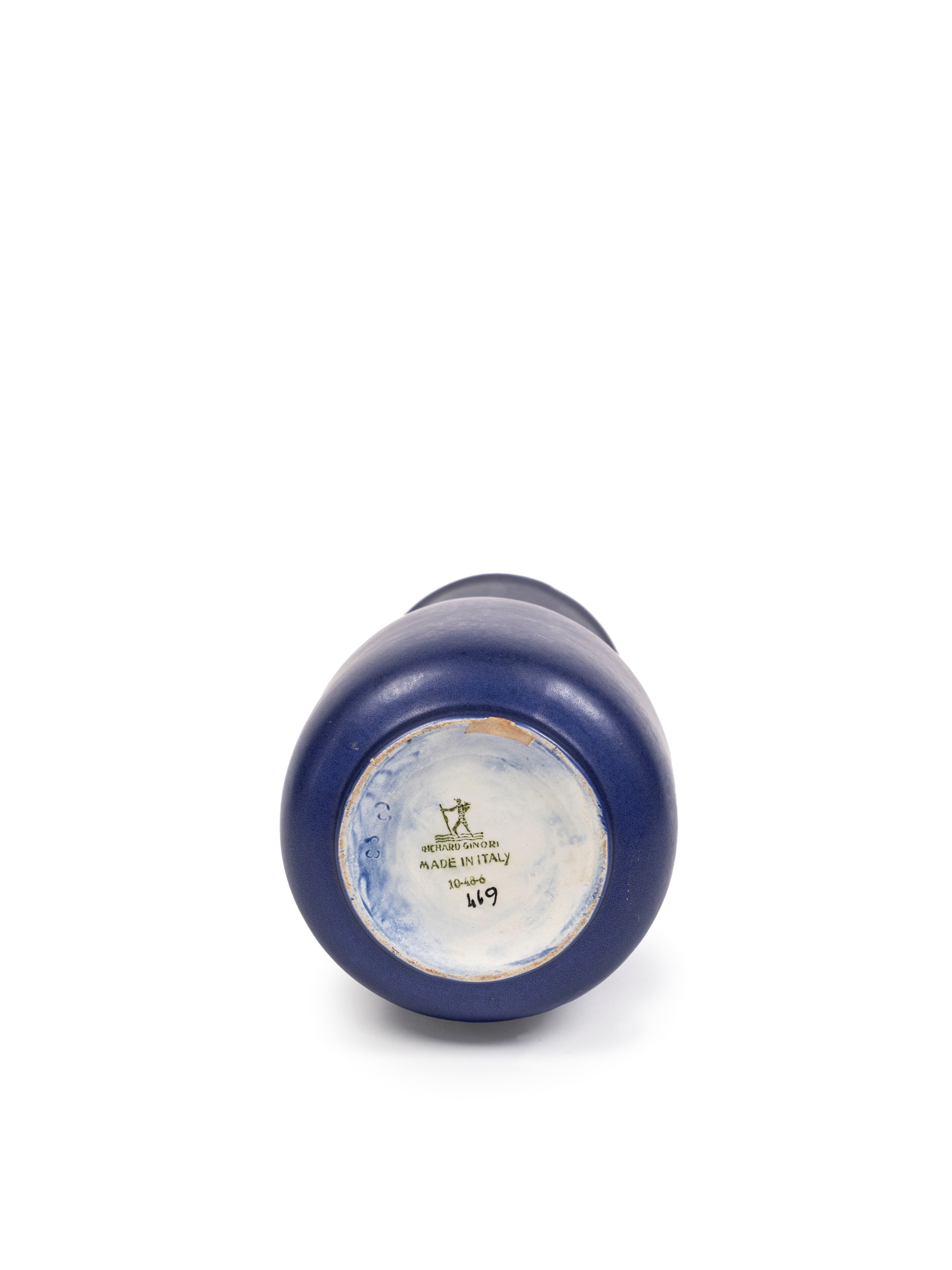 Giovanni Gariboldi - Vaso modello 6594 in ceramica smaltata blu