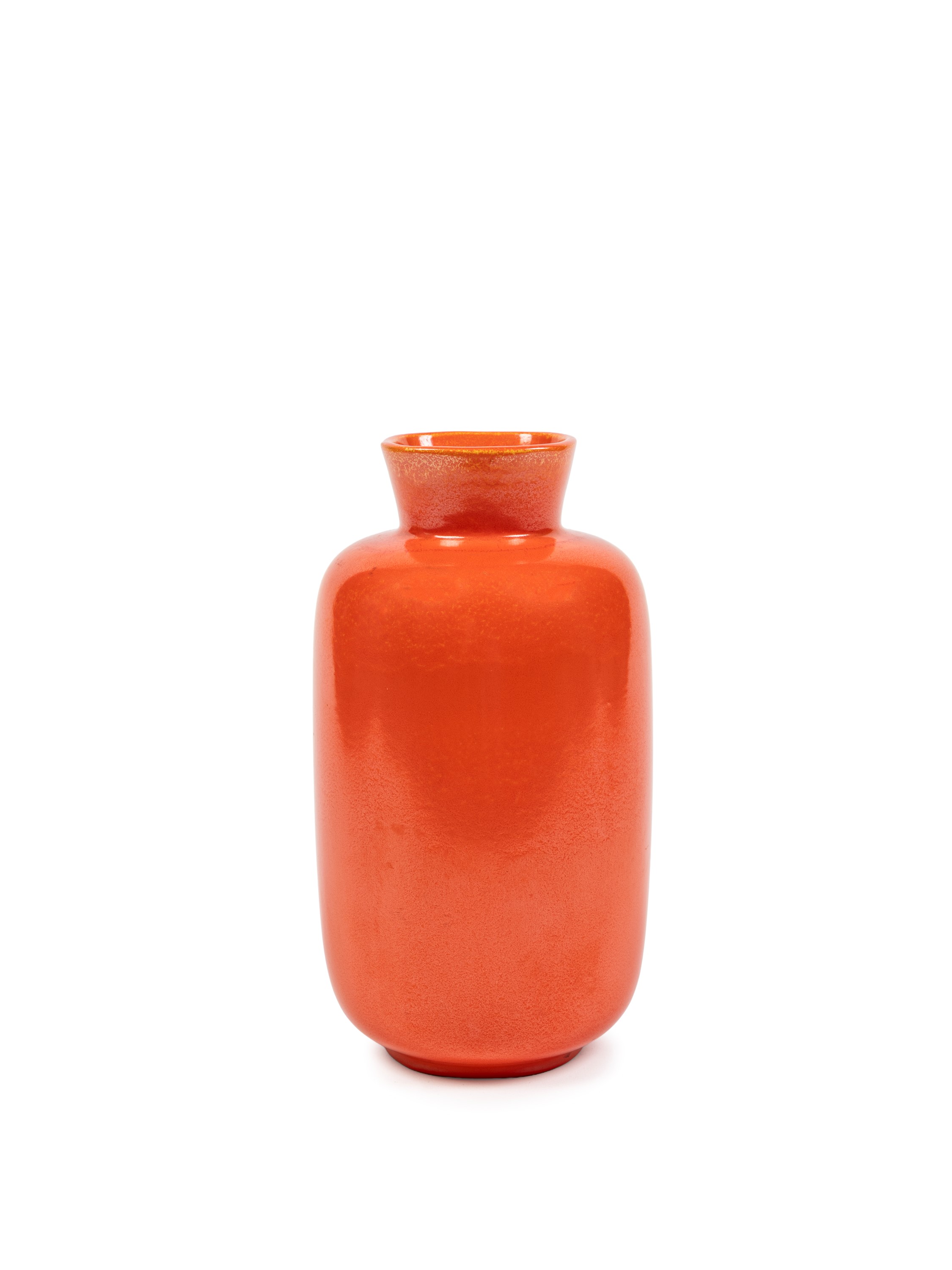 Giovanni Gariboldi - Vaso in ceramica smaltata arancione