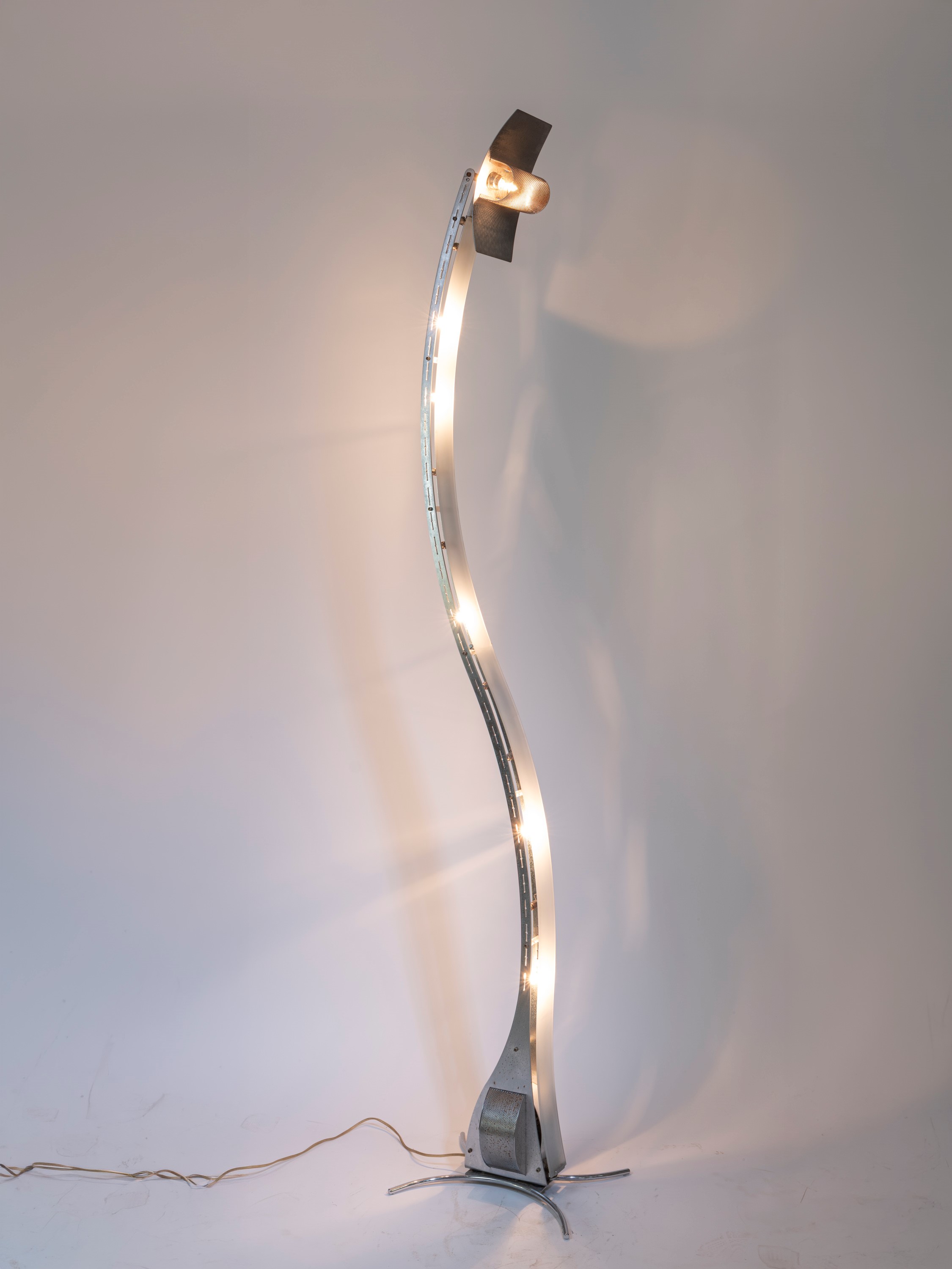 Wn Leuchten - Lampada da terra con diffusore alogeno orientabile