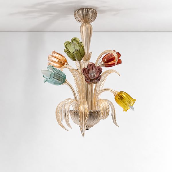 Seguso - LAMPADARIO A SEI LUCI