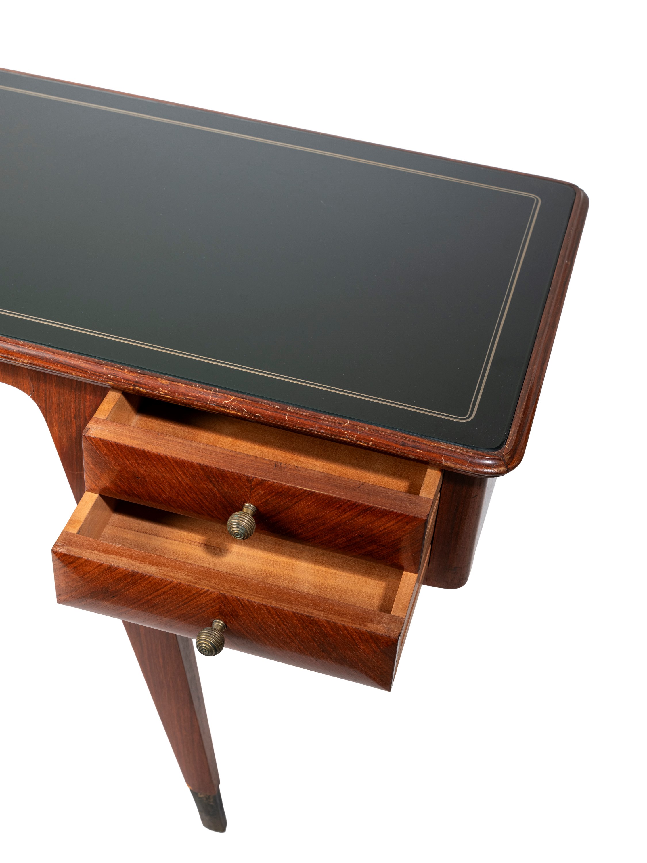 Piccolo scrittoio in legno impiallacciato, anni '50 ca.