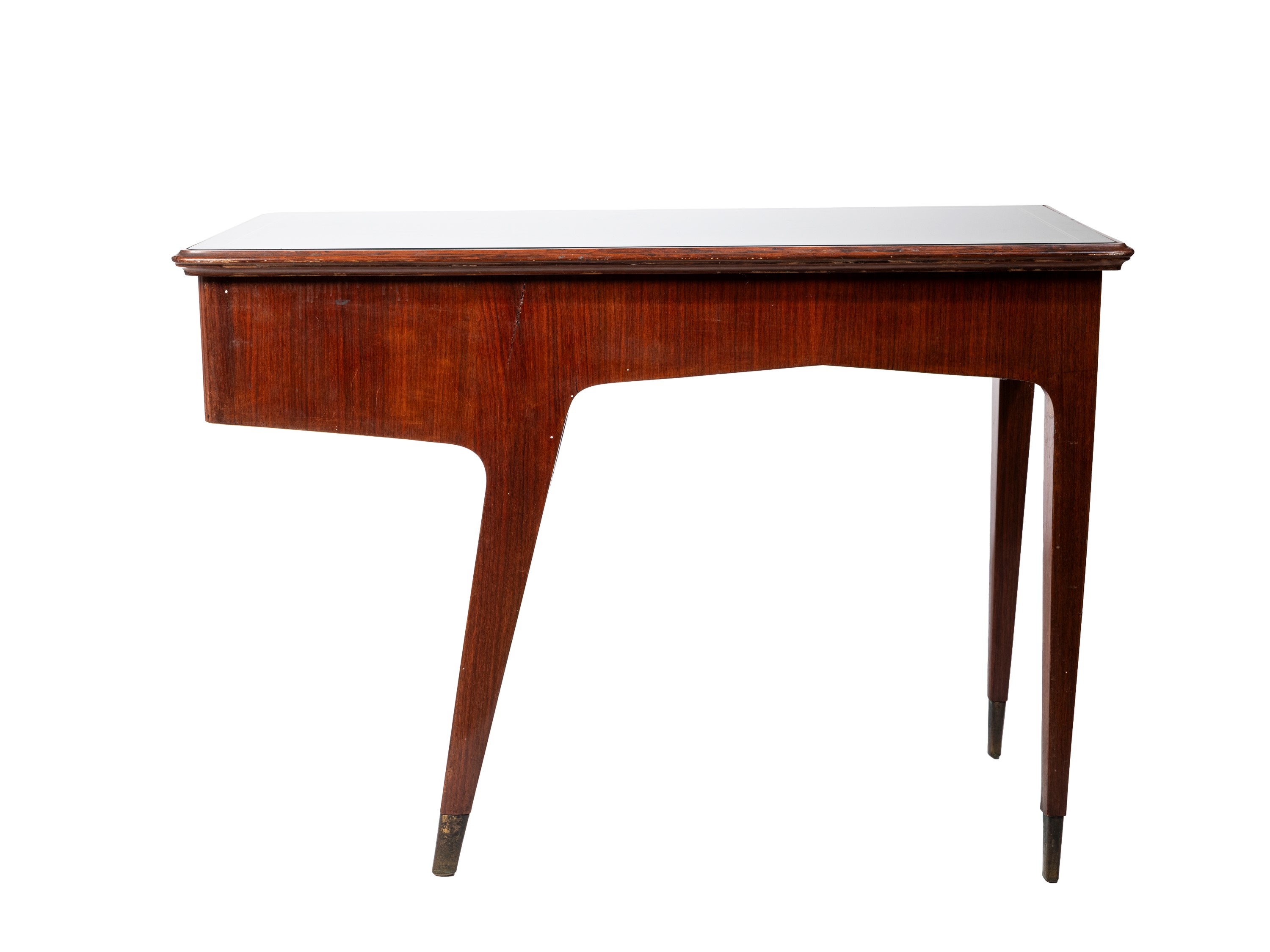 Piccolo scrittoio in legno impiallacciato, anni '50 ca.