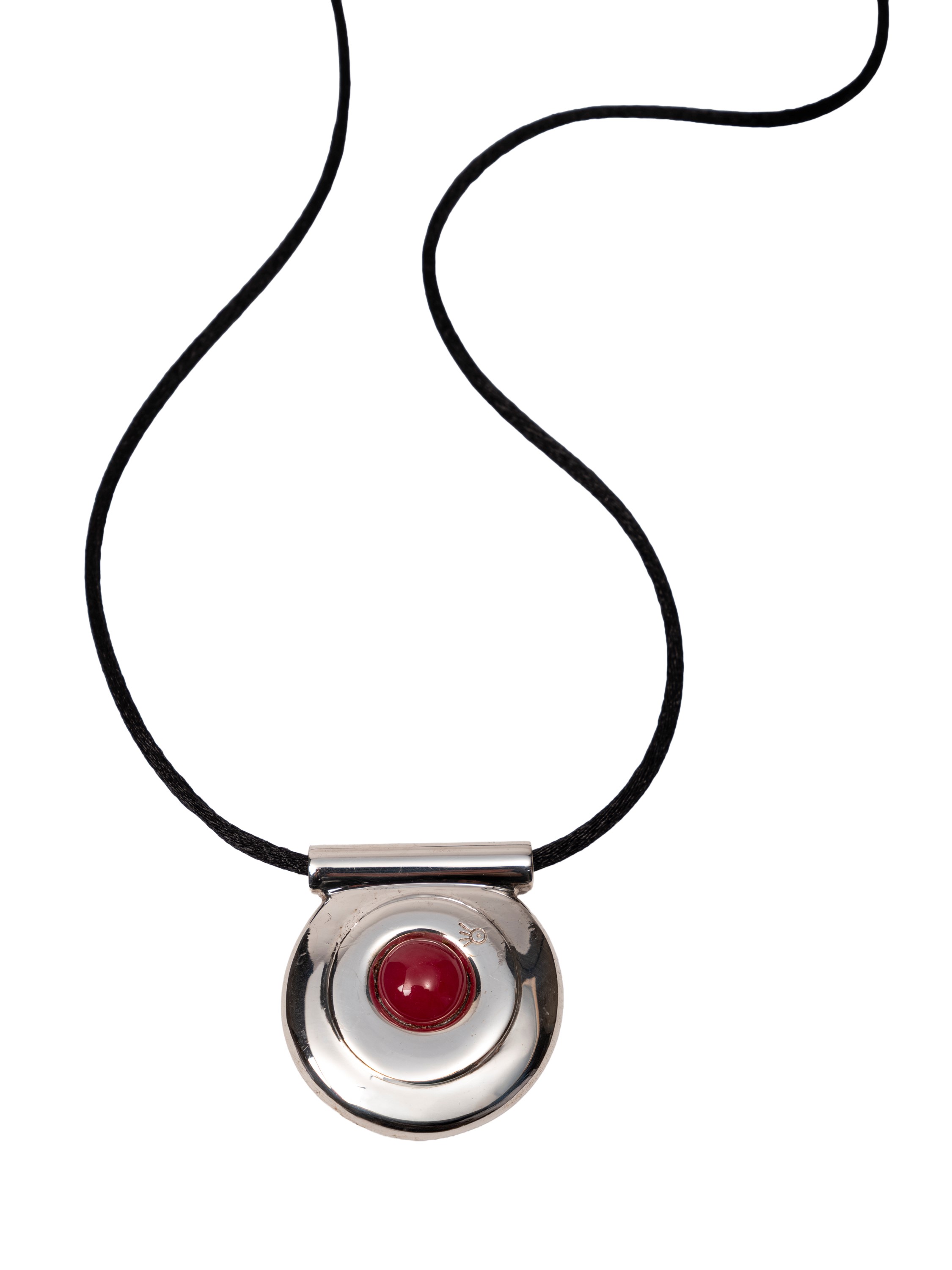 Ettore Sottsass - Pendente ES12 in argento 925 e corniola