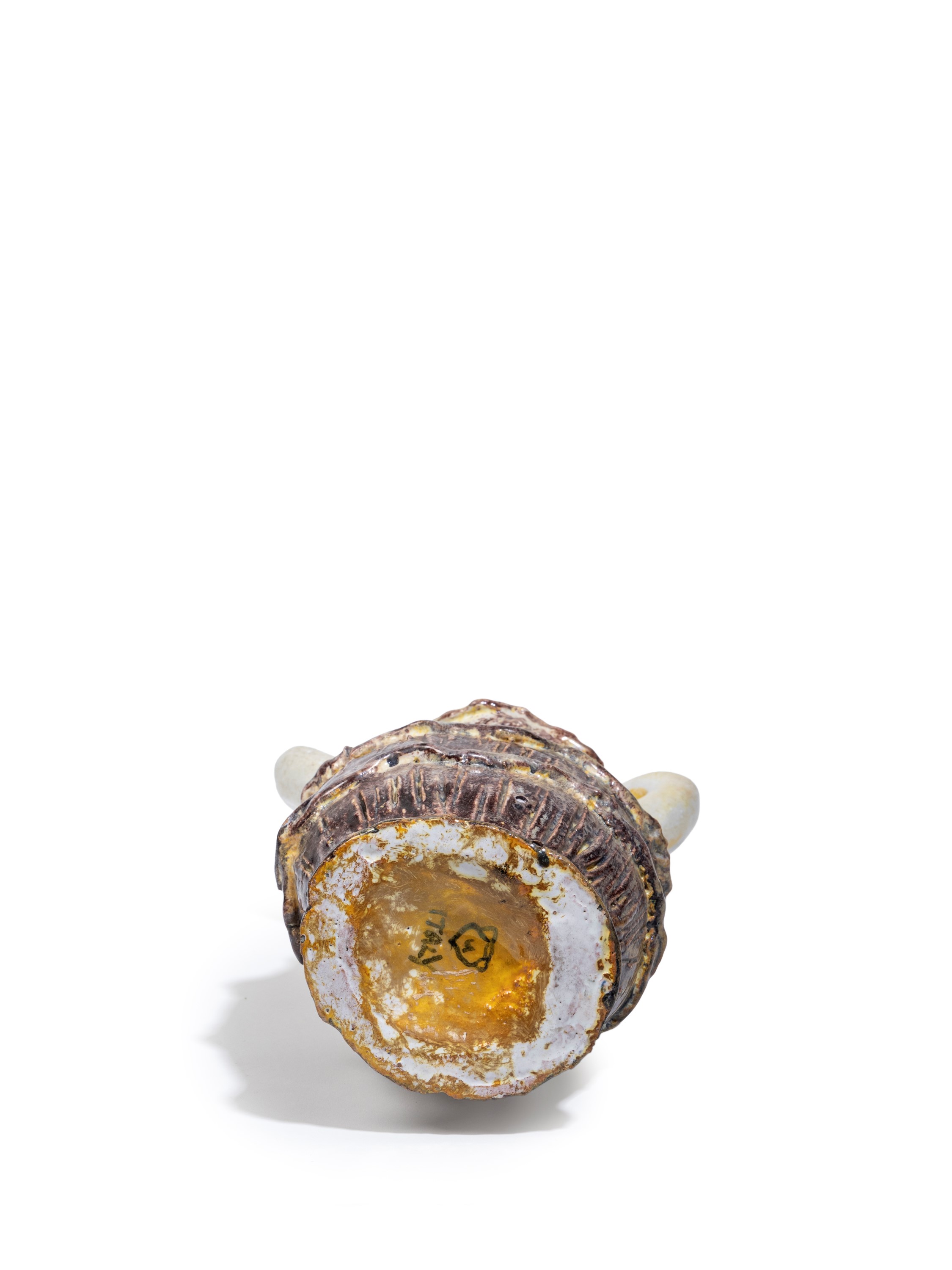 Angelo Ungania - Vaso figurato e ciotola in ceramica smaltata