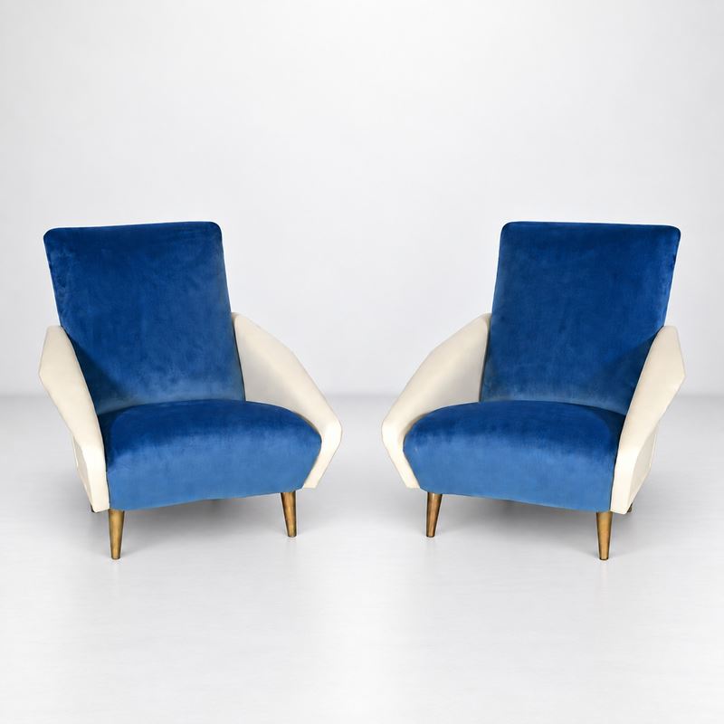 Gio Ponti - Coppia di poltrone modello 807 “Distex”