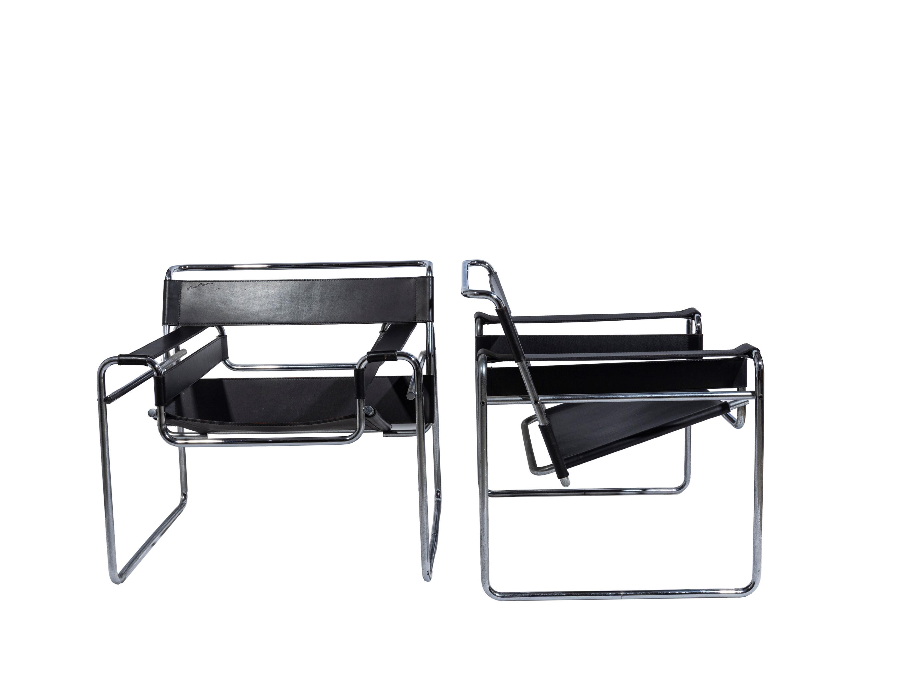 Marcel Breuer - Coppia di poltrone modello B3 Wassily