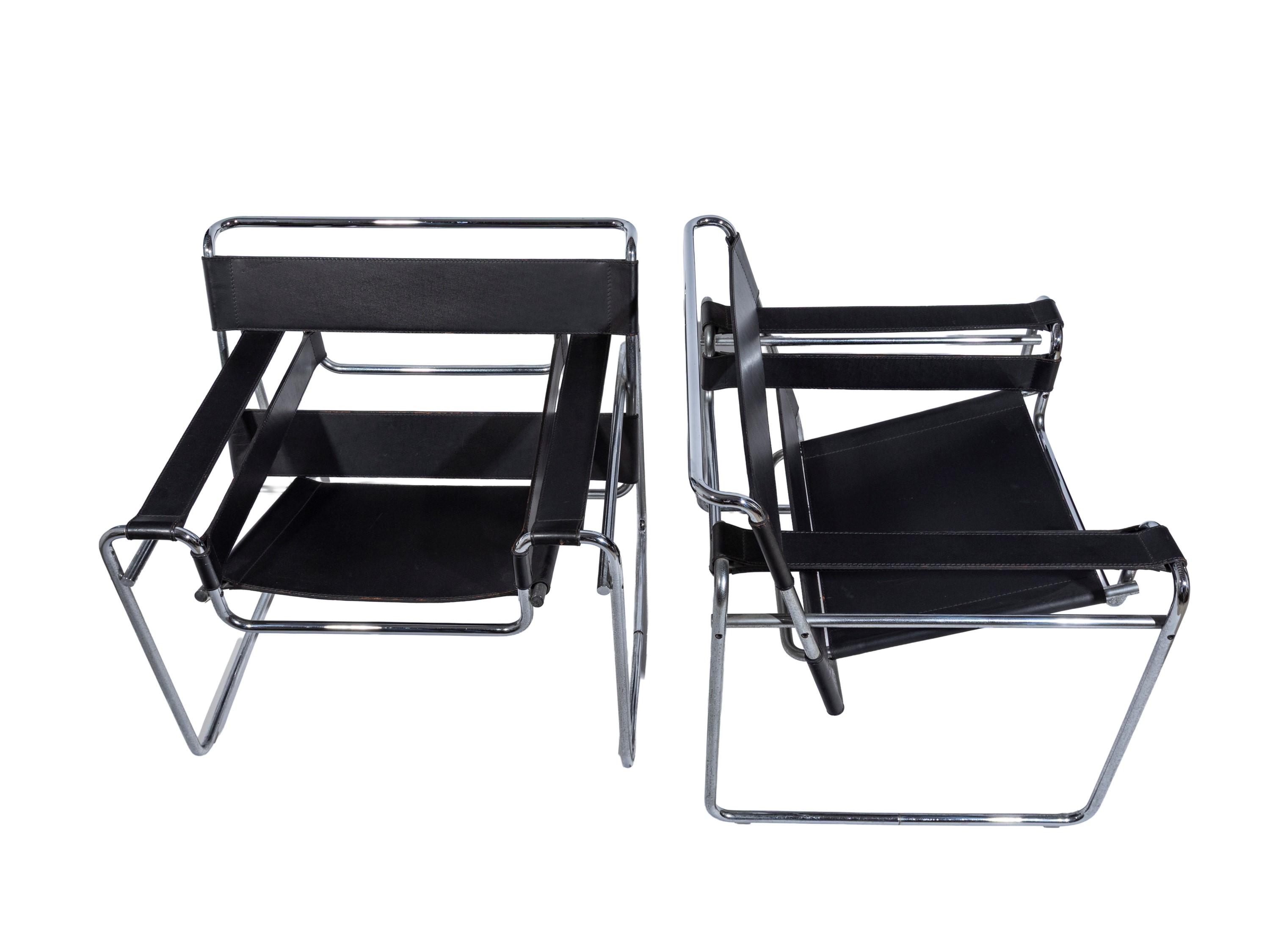 Marcel Breuer - Coppia di poltrone modello B3 Wassily