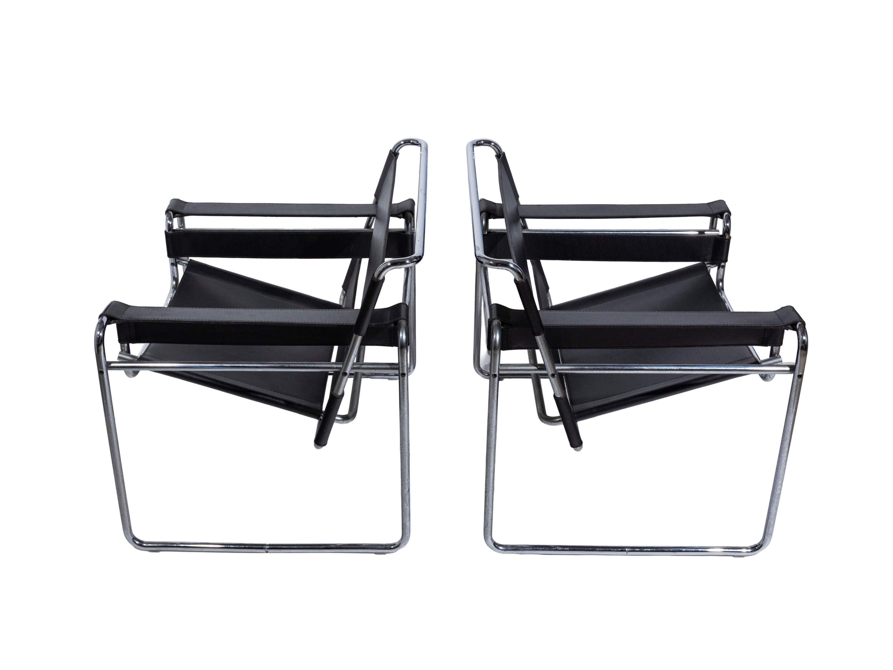 Marcel Breuer - Coppia di poltrone modello B3 Wassily
