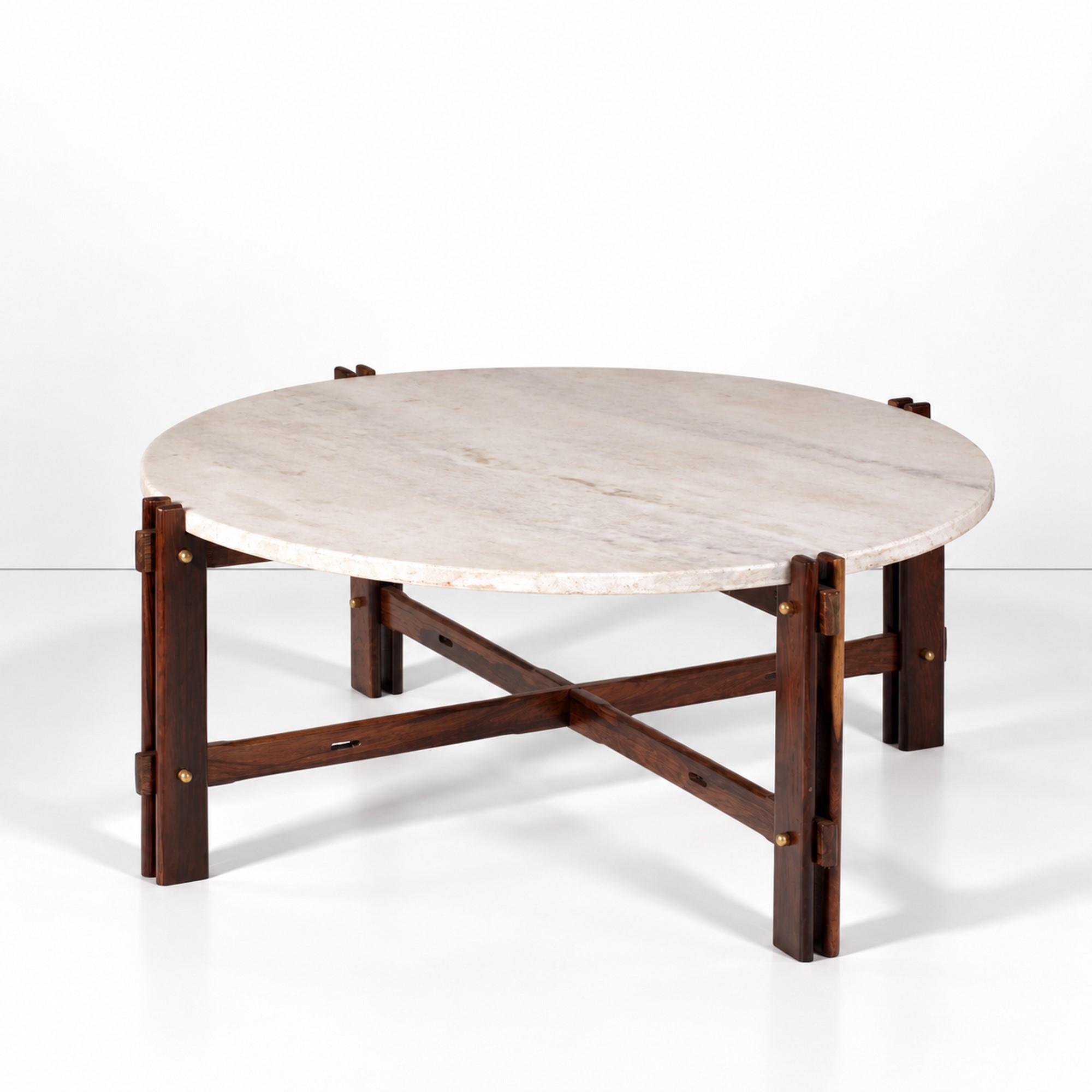 Percival Lafer - Tavolo basso serie MP-29 con piano in marmo