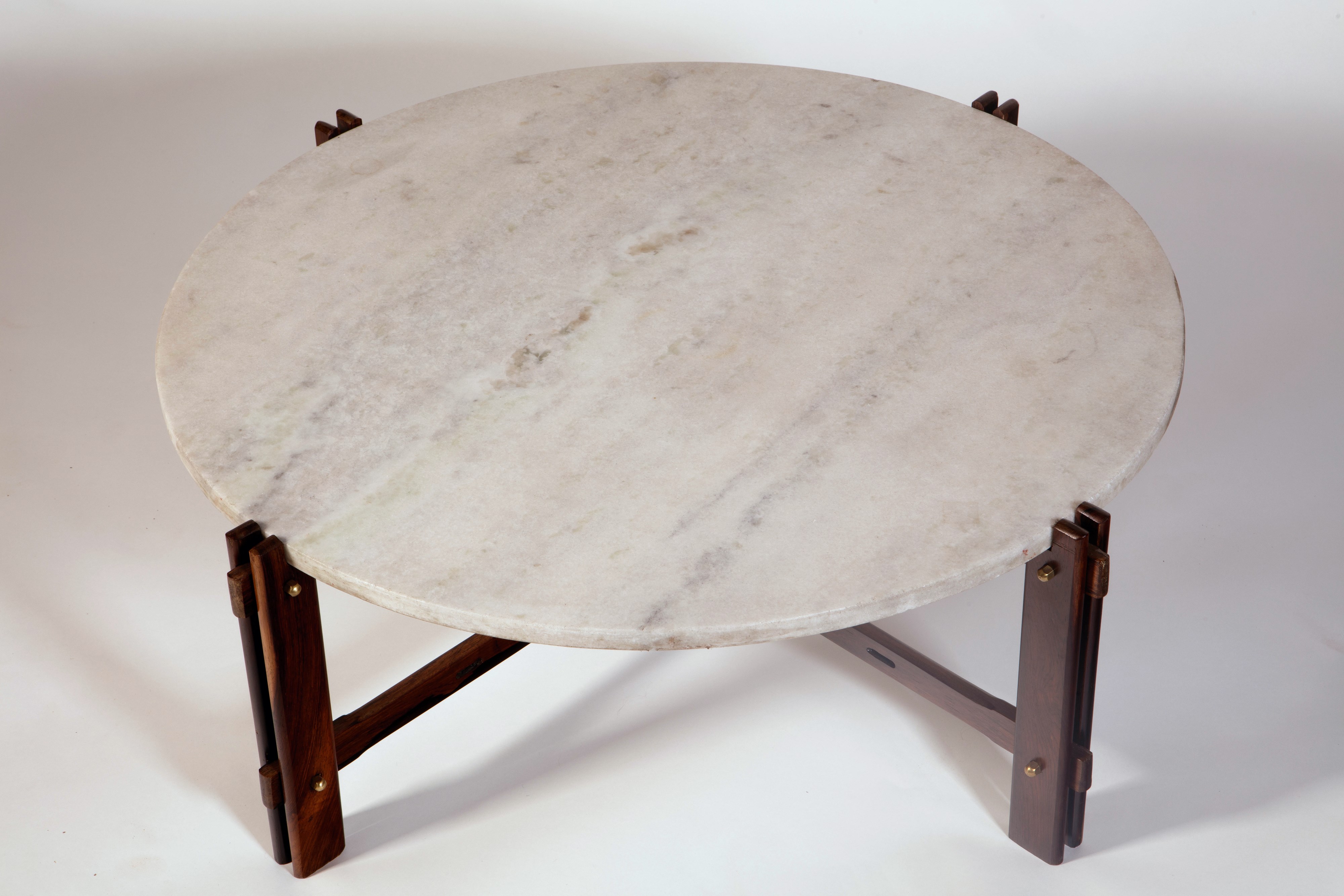Percival Lafer - Tavolo basso serie MP-29 con piano in marmo