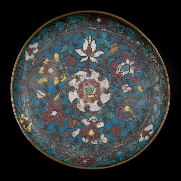 A CLOISONNÉ SAUCER