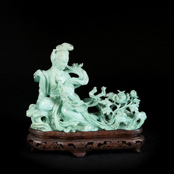 A TURQUOISE CARVING