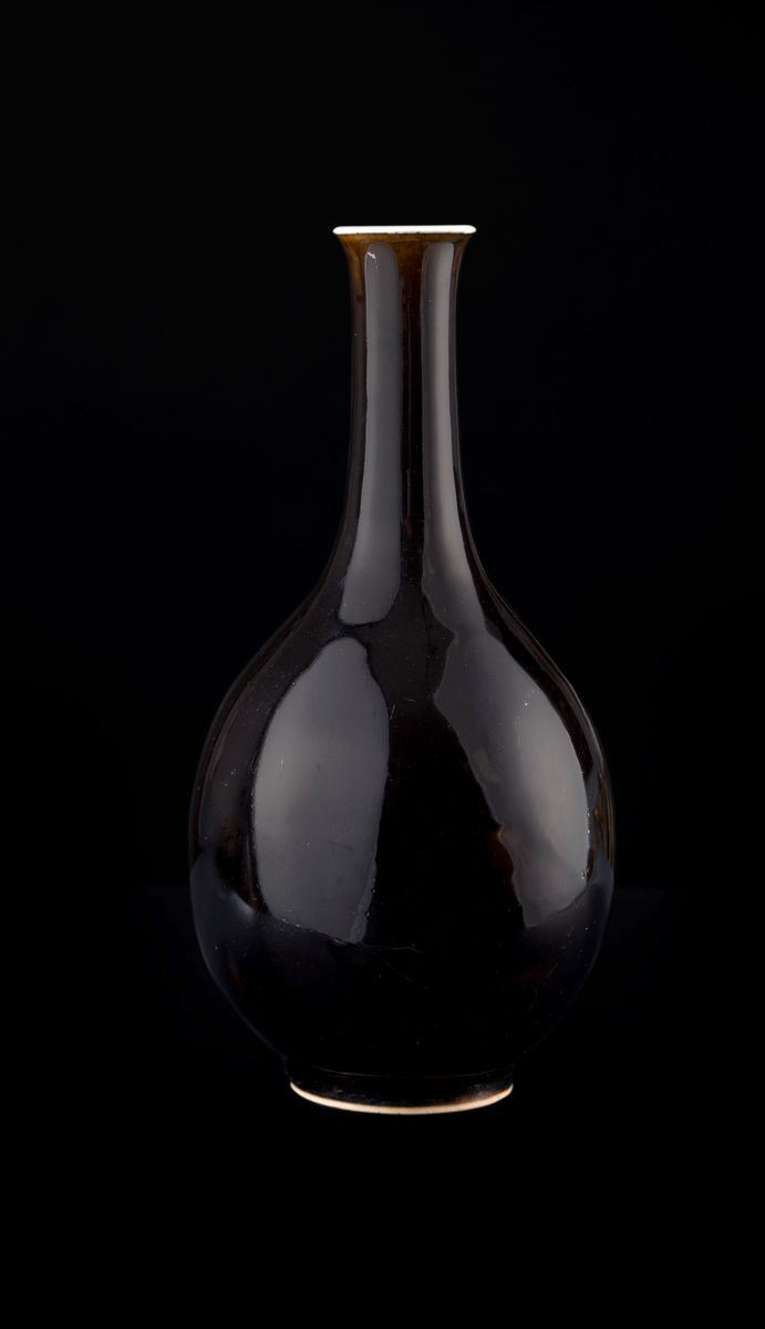 VASO IN PORCELLANA MONOCROMA MIRROR-BLACK