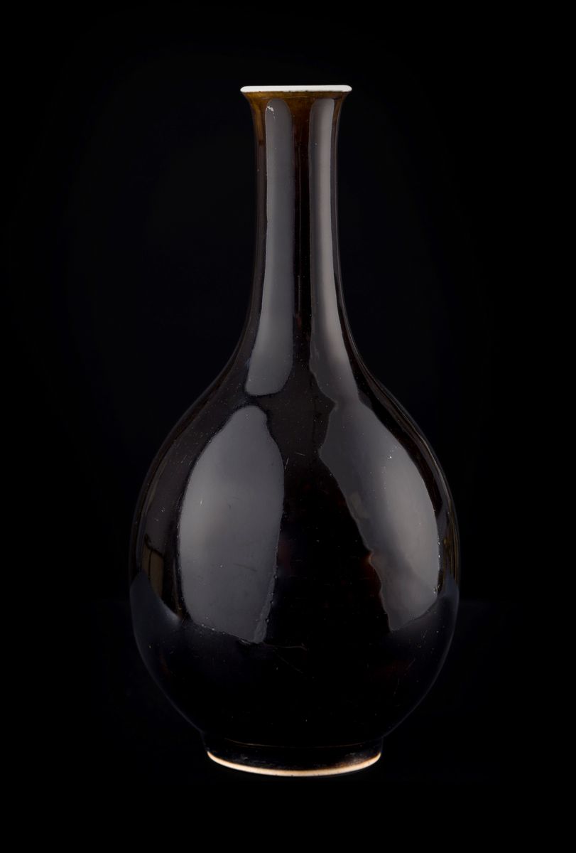 VASO IN PORCELLANA MONOCROMA MIRROR-BLACK