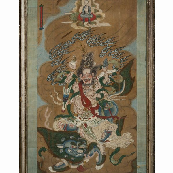 A PAINTING ON SILK  (China, Ming Dynasty (1368-1644))  - Auction Fine Asian Art - Marcopolo srl - Marcopolo Asian Art Auction Milano