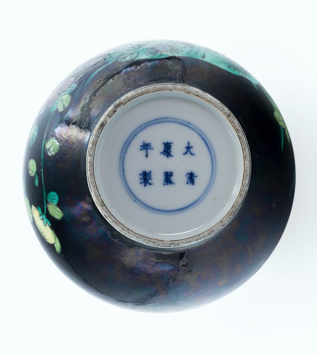 Vaso in porcellana, Famiglia Nera, Cina, dinastia Qing, XIX secolo
