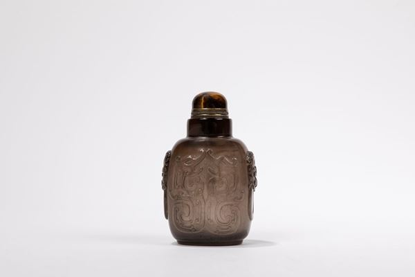 A ROCK CRYSTAL SNUFF BOTTLE
