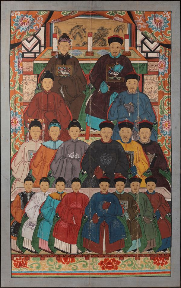 GRANDE DIPINTO SU CARTA  (Cina, dinastia Qing, XIX secolo)  - Asta Fine Asian Art - Marco Polo Auctions - Asian Art Auctions Milano