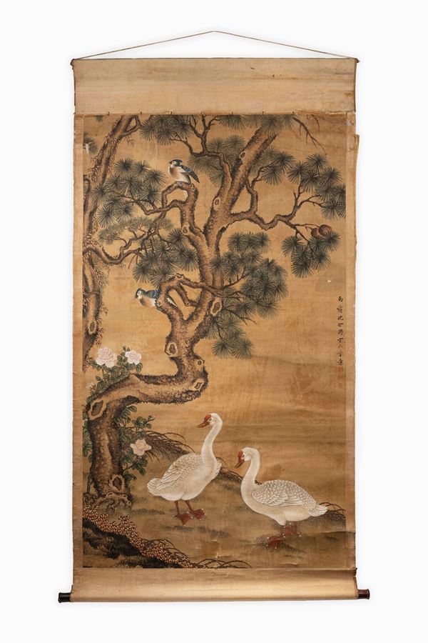 A PAINTING ON PAPER  (China, Qing dynasty, 19th century)  - Auction Fine Asian Art - Marcopolo srl - Marcopolo Asian Art Auction Milano