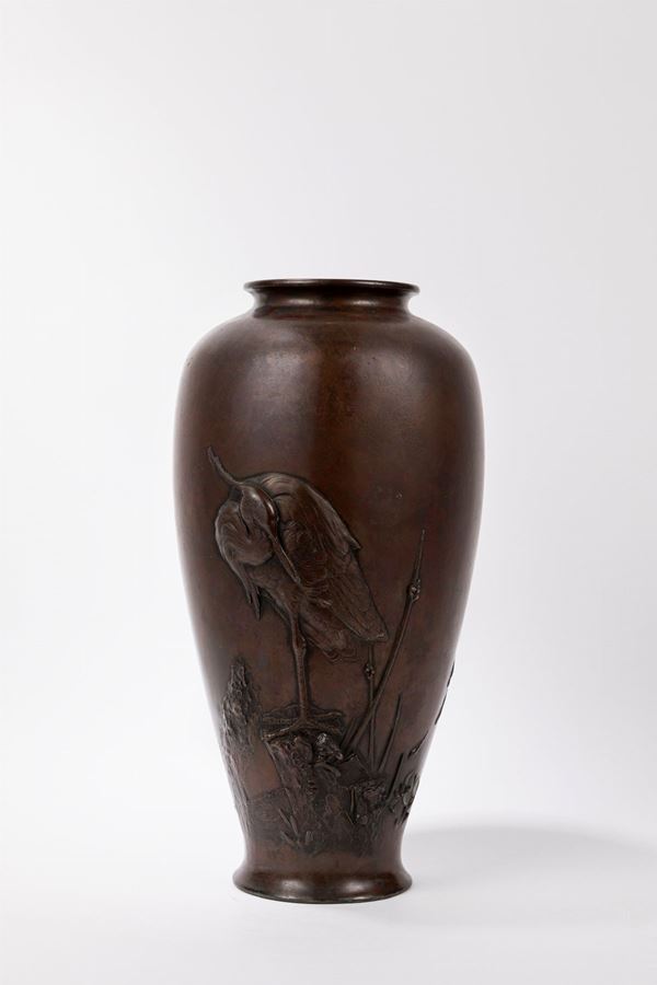 A BRONZE VASE