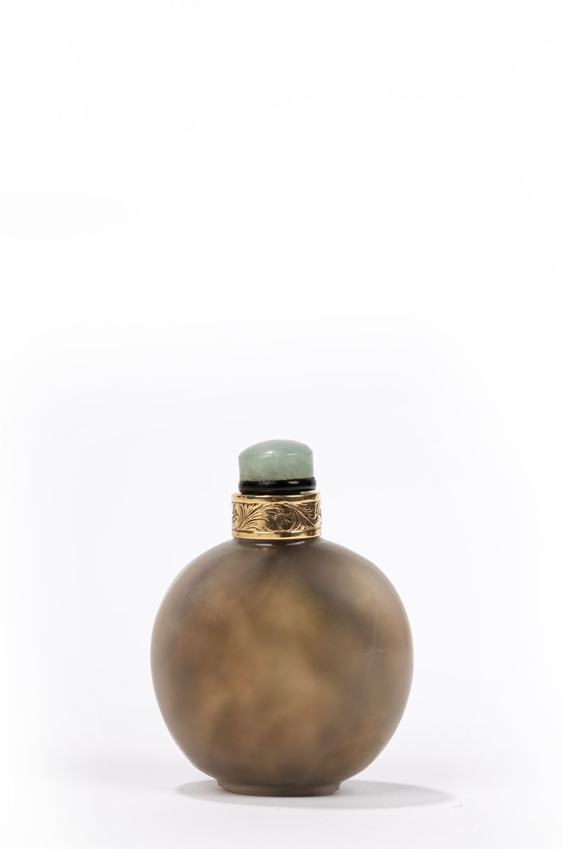 SNUFF BOTTLE IN AGATA E ORO
