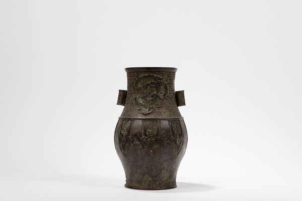 A BRONZE VASE