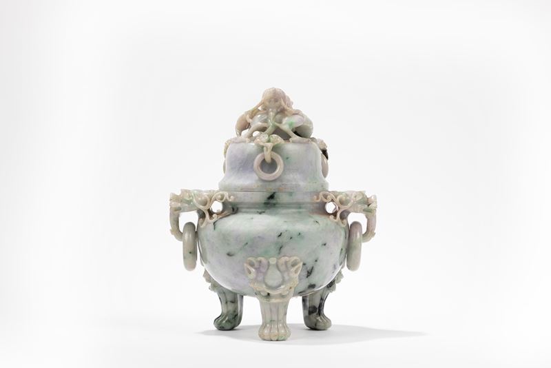 GRANDE INCENSIERE IN GIADEITE